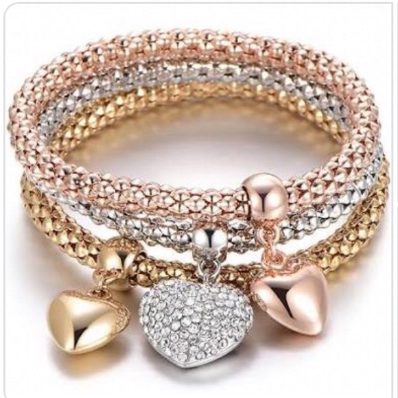 💝NWOT Mint & Lily Rhinestone Heart Bracelet - Picture 13 of 16